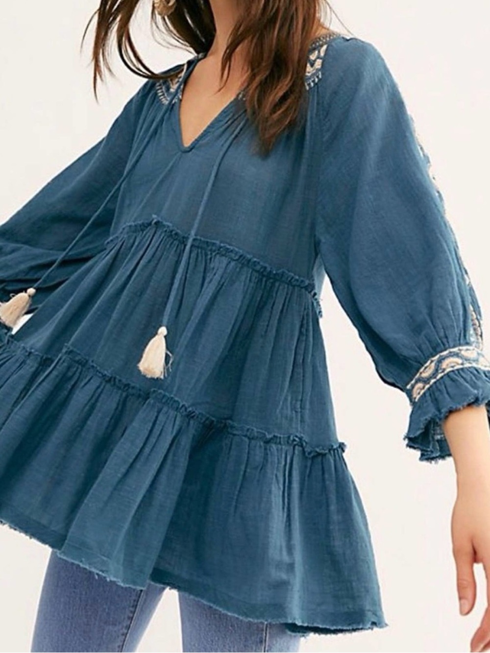 Free People Dreamweaver tunic in teal
